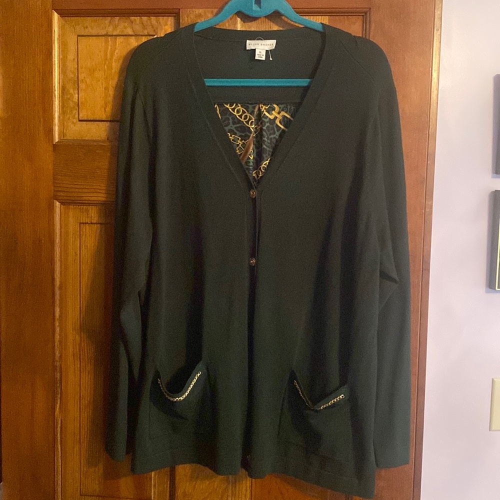 Cardigan with fun print on the back